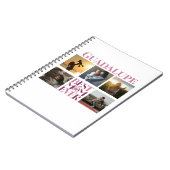 Trendy roze beste mam ooit fotocollage notitieboek (Linkerzijde)