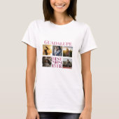 Trendy roze beste mam ooit fotocollage t-shirt (Voorkant)