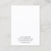 Trendy Roze Bladpatroon Sieraden Oorbel Display Visitekaartje (Achterkant)