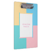 Trendy Roze Blauw Groen Kleurrijk Klembord (Rechts)