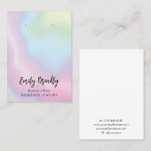 Trendy Roze Blauw Groene Sieraden Oorbel Display Visitekaartje (Voorkant / Achterkant)