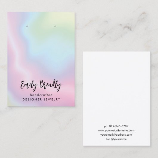 Trendy Roze Blauw Groene Sieraden Oorbel Display Visitekaartje