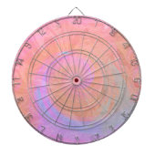 Trendy Roze Blauw Marmer Modern Dartbord (Voorkant)