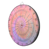 Trendy Roze Blauw Marmer Modern Dartbord (Voorkant Rechts)