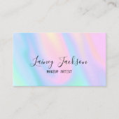 Trendy Roze Blauw pastel abstracte paarse golven Visitekaartje (Voorkant)