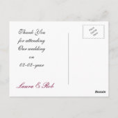 trendy roze bloemen Bedankt Kaarten (Achterkant)