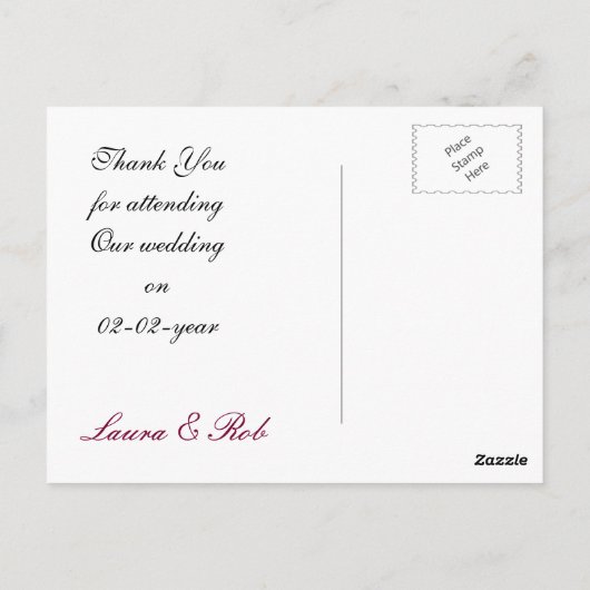 trendy roze bloemen Bedankt Kaarten (Achterkant)