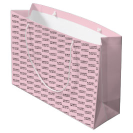 Trendy Roze Blush 30e Verjaardagsnaam Groot Cadeauzakje