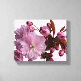 Trendy roze blush kersenbloesem bloemen modern canvas afdruk