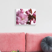 Trendy roze blush kersenbloesem bloemen modern canvas afdruk (Insitu (Woonkamer))