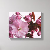 Trendy roze blush kersenbloesem bloemen modern canvas afdruk (Voorkant)