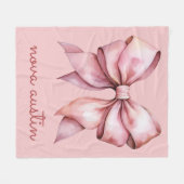 Trendy roze boog gepersonaliseerd met naam monogra fleece deken (Voorkant (Horizontaal))