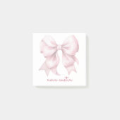 Trendy roze boog gepersonaliseerd met naam monogra post-it® notes (Voorkant)
