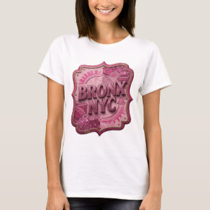 Trendy Roze BRONX NYC Grafische T-shirt