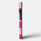 Trendy Roze Cabana Stripe Stoere Hoesje iPhone (Achterkant / Links)