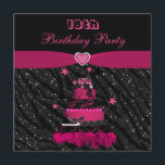 Trendy roze Cake & Zebra Stripes 18th Birthday Kaart<br><div class="desc">Glamoureus girale roze en zwarte 18e verjaardag nodigt tienermeisjes uit. met een geprint glitter zebra bijtpatroon en een leuke, mooie en roze en zwarte cake met diva-celtelefoon, zonnebrillen, sneakers, een schattige schedelhandtas, lipstick, een geprinte boog met schedels en roffels en sterren. De uitnodigingen zijn ook versierd met een gedrukt lintje...</div>