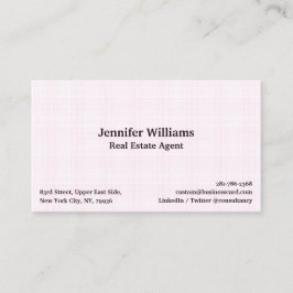 Trendy Roze Check Pattern Modern Professional Visitekaartje