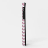 Trendy roze chevron zigzag met naam Case-Mate iPhone case (Achterkant/links)