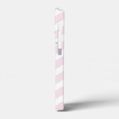 Trendy roze chevronstip gepersonaliseerd Case-Mate iPhone case (Achterkant / Links)