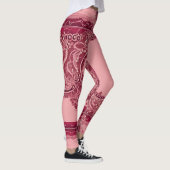 Trendy Roze Cranberry AI kunst Leggings (Rechts)