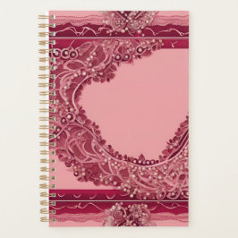 Trendy Roze Cranberry AI kunst Planner