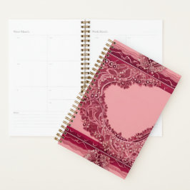 Trendy Roze Cranberry AI kunst Planner