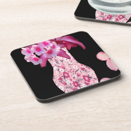 Trendy Roze Ditsy Bloemen Bier Onderzetter