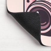 Trendy Roze DSLR Camera Fotografie Gepersonaliseer Muismat (Hoek)