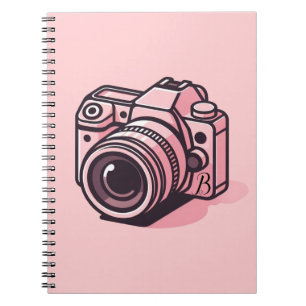 Trendy Roze DSLR Camera Fotografie Gepersonaliseer Notitieboek