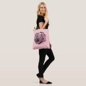 Trendy Roze DSLR Camera Fotografie Gepersonaliseer Tote Bag (Op model)
