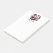 Trendy Roze DSLR Camerafotografie Gepersonaliseerd Post-it® Notes (Schuin)