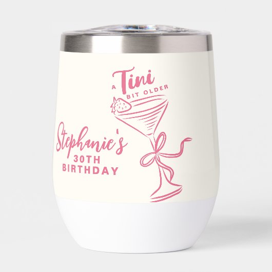 Trendy roze een klein beetje ouder 30e verjaardag (Voorkant)