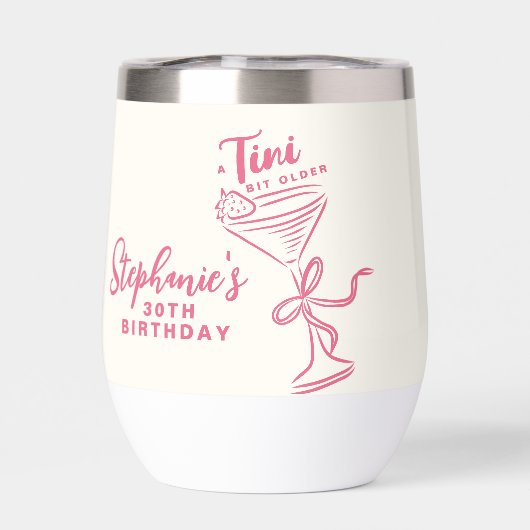 Trendy roze een klein beetje ouder 30e verjaardag (Achterkant)