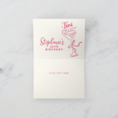 Trendy roze een klein beetje ouder 30e verjaardag bedankkaart (Binnen)