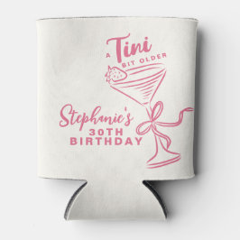Trendy roze een klein beetje ouder 30e verjaardag blikjeskoeler