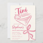 Trendy roze een klein beetje ouder 30e verjaardag kaart (Voorkant)