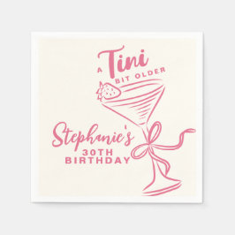 Trendy roze een klein beetje ouder 30e verjaardag servet