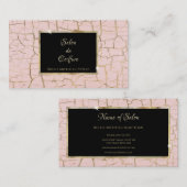 Trendy roze en goud gekraakte verf haar salon visitekaartje (Voorkant / Achterkant)