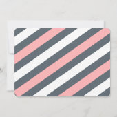 Trendy roze en grijs sparen de Datum Save The Date (Achterkant)