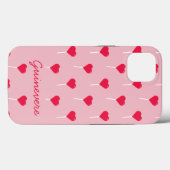 Trendy Roze en Rode Hart Pops Persoonlijk Case-Mate iPhone Case (Achterkant (horizontaal))