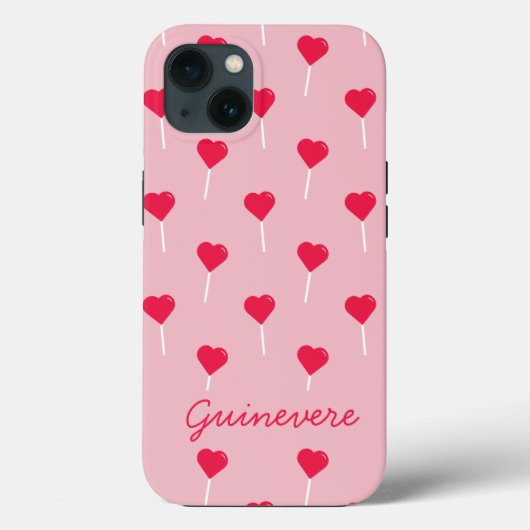 Trendy Roze en Rode Hart Pops Persoonlijk Case-Mate iPhone Case (Achterkant)