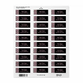 Trendy Roze en Zwart Modern Geometrisch Etiket (Full Sheet)