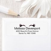 Trendy Roze en Zwarte Eyelashes Etiket (Insitu)