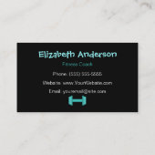 Trendy roze en zwarte zebra print persoonlijke tra visitekaartje (Achterkant)