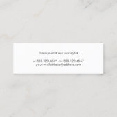 Trendy Roze Faux Roos Gouden Sequin Beauty Salon Mini Visitekaartje (Achterkant)