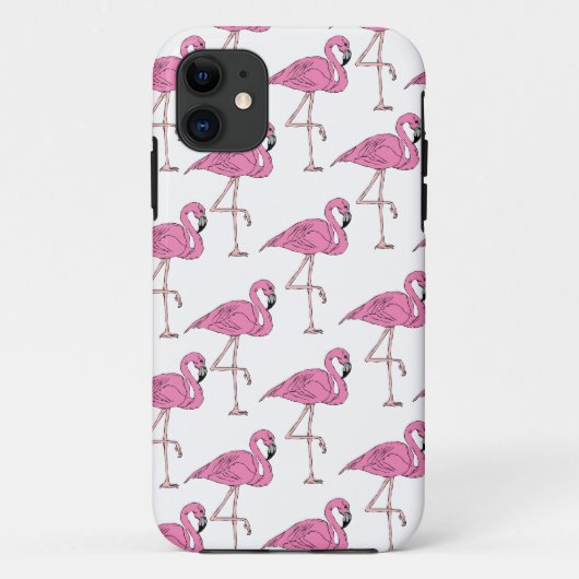 Trendy roze Flamingo patroon Case-Mate iPhone Case (Achterkant)