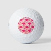 Trendy roze Flamingo patroon Golfballen (Voorkant)