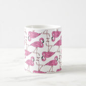 Trendy roze Flamingo patroon Koffiemok (Center)