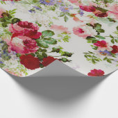Trendy - roze - Floral print Cadeaupapier (Hoek)