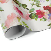 Trendy - roze - Floral print Cadeaupapier (Rol Hoek)